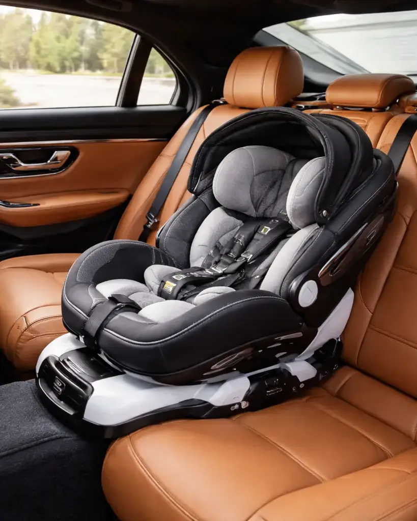 car with baby seat
